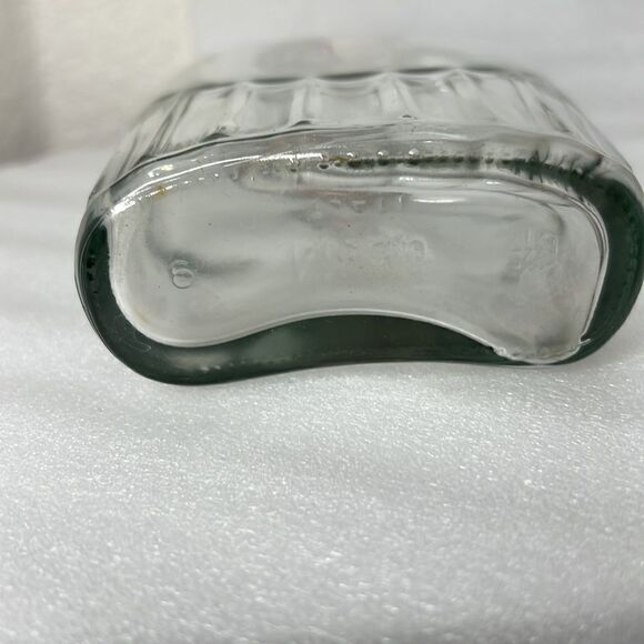 Pint Glass Thumbprint Vintage Liquor Medicine Resealable Stopper Travel Bottle - Picture 6 of 6